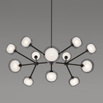 Nabila Chandelier - Matte Black / Black Chrome / Smoke