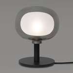 Nabila Table Lamp - Matte Black / Black Chrome / Smoke