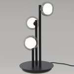 Nabila 3 Light Table Lamp - Matte Black / Smoke
