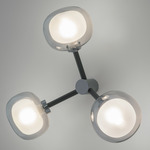 Nabila Wall / Ceiling Light - Matte Black / Black Chrome / Smoke