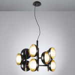 Muse Chandelier - Sand Black / Brushed Brass