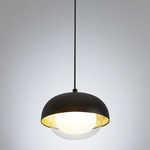Muse Pendant - Sand Black / Brushed Brass