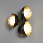 Muse Wall Sconce - Sand Black / Brushed Brass