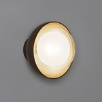 Muse Wall / Ceiling Light - Sand Black / Brushed Brass