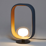 Filipa Table Lamp - Sand Black / Tan / Blue Leather