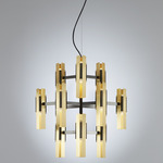 Excalibur Chandelier - Sand Black / Brushed Brass