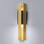 Excalibur Wall Sconce - Sand Black / Brushed Brass