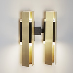 Excalibur Wall Sconce - Sand Black / Brushed Brass