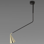 Gordon Ceiling Light Fixture - Matte Black / Brushed Brass