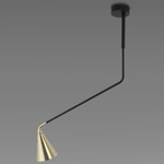 Gordon Ceiling Light Fixture - Matte Black / Brushed Brass