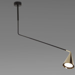 Gordon Ceiling Light Fixture - Matte Black / Polished Gold