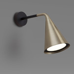 Gordon Wall Sconce - Matte Black / Brushed Brass