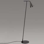 Gordon Floor Lamp - Matte Black / Black Chrome