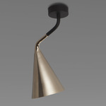Gordon Adjustable Ceiling Light - Matte Black / Brushed Brass
