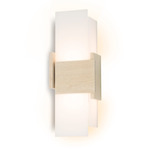 Acuo LED Wall Sconce - White Washed Oak / Frosted