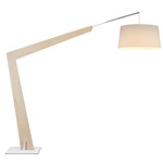 Valeo Floor Lamp - White Washed Oak / White Linen