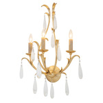 Prosecco Wall Sconce - Gold Leaf / Clear