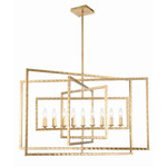 Capri Linear Chandelier - Antique Gold