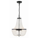 Rylee Chandelier - Matte Black / Frost