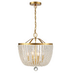 Rylee Pendant - Antique Gold / Clear