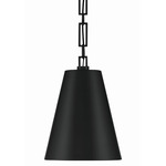 Alston Cone Pendant - Matte Black / Antique Gold
