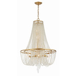 Arcadia Foyer Chandelier - Antique Gold / Hand-Cut Crystal
