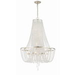 Arcadia Foyer Chandelier - Antique Silver / Hand-Cut Crystal