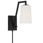 Avon Wall Sconce - Matte Black / White