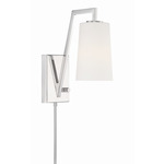 Avon Wall Sconce - Polished Nickel / White