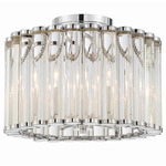 Elliot Ceiling Mount - Polished Nickel / Clear