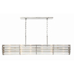 Elliot Linear Chandelier - Polished Nickel / Clear