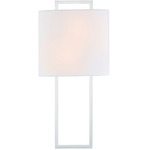 Fremont Wall Sconce - Polished Nickel / White Silk