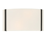 Fulton Wide Wall Sconce - Black / White