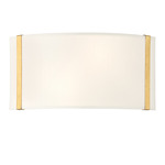 Fulton Wide Wall Sconce - Antique Gold / White