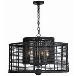 Jayna Chandelier - Matte Black / Black