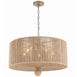 Jessa Pendant - Burnished Silver / Natural