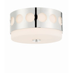Kirby Ceiling Light - Polished Nickel / White