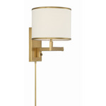 Madison Wall Sconce - Aged Brass / Off White