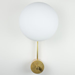 Stella Baby Wall Light - Unpolished Balanced Brass / Opal