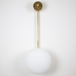 Stella Angel Wall Light - Unpolished Balanced Brass / Opal