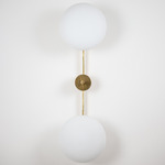Stella Toi & Moi Wall Light - Unpolished Balanced Brass / Opal