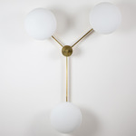 Stella Triennale Ceiling Light - Unpolished Balanced Brass / Opal