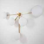 Stella Fan Wall Light - Unpolished Balanced Brass / Opal