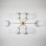 Stella Evening Ceiling Light - Unpolished Balanced Brass / Opal