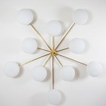 Stella Cosmos Ceiling Light - Unpolished Balanced Brass / Opal