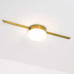 Celeste Solitude Wall / Ceiling Light - Unpolished Balanced Brass / Opal