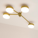 Celeste Incandescence Wall / Ceiling Light - Unpolished Balanced Brass / Opal