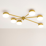 Celeste Effervescence Wall / Ceiling Light - Unpolished Balanced Brass / Opal