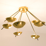 Helios Septem Ceiling Light - Unpolished Balanced Brass / Brass