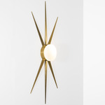 Solare Classic Wall / Ceiling Light - Unpolished Balanced Brass / Opal